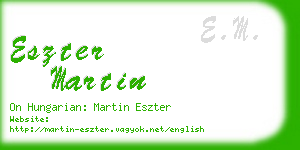 eszter martin business card